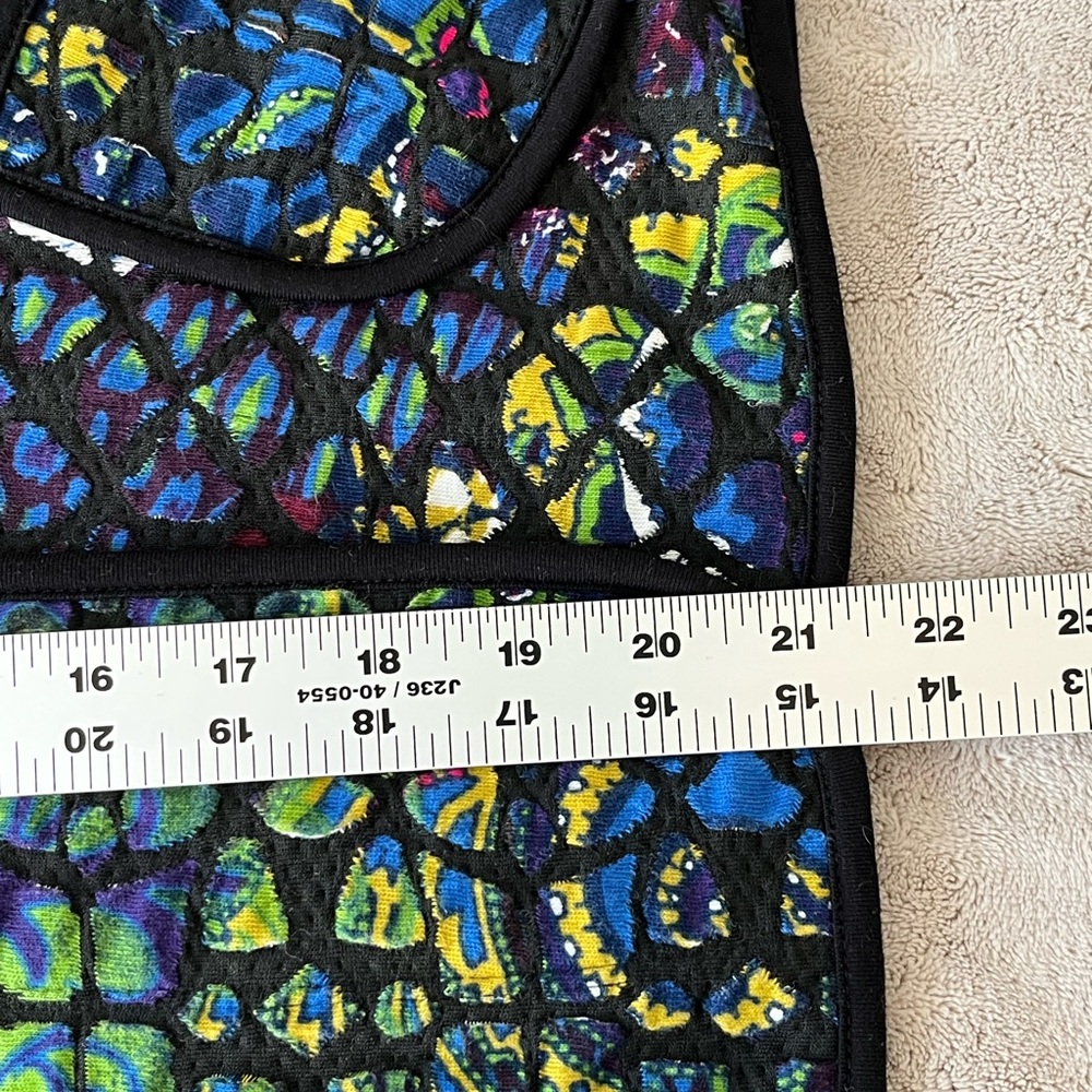 Multiples Colorful Abstract Button Front Cropped … - image 13